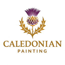 Logo: Scottish thistle above text 