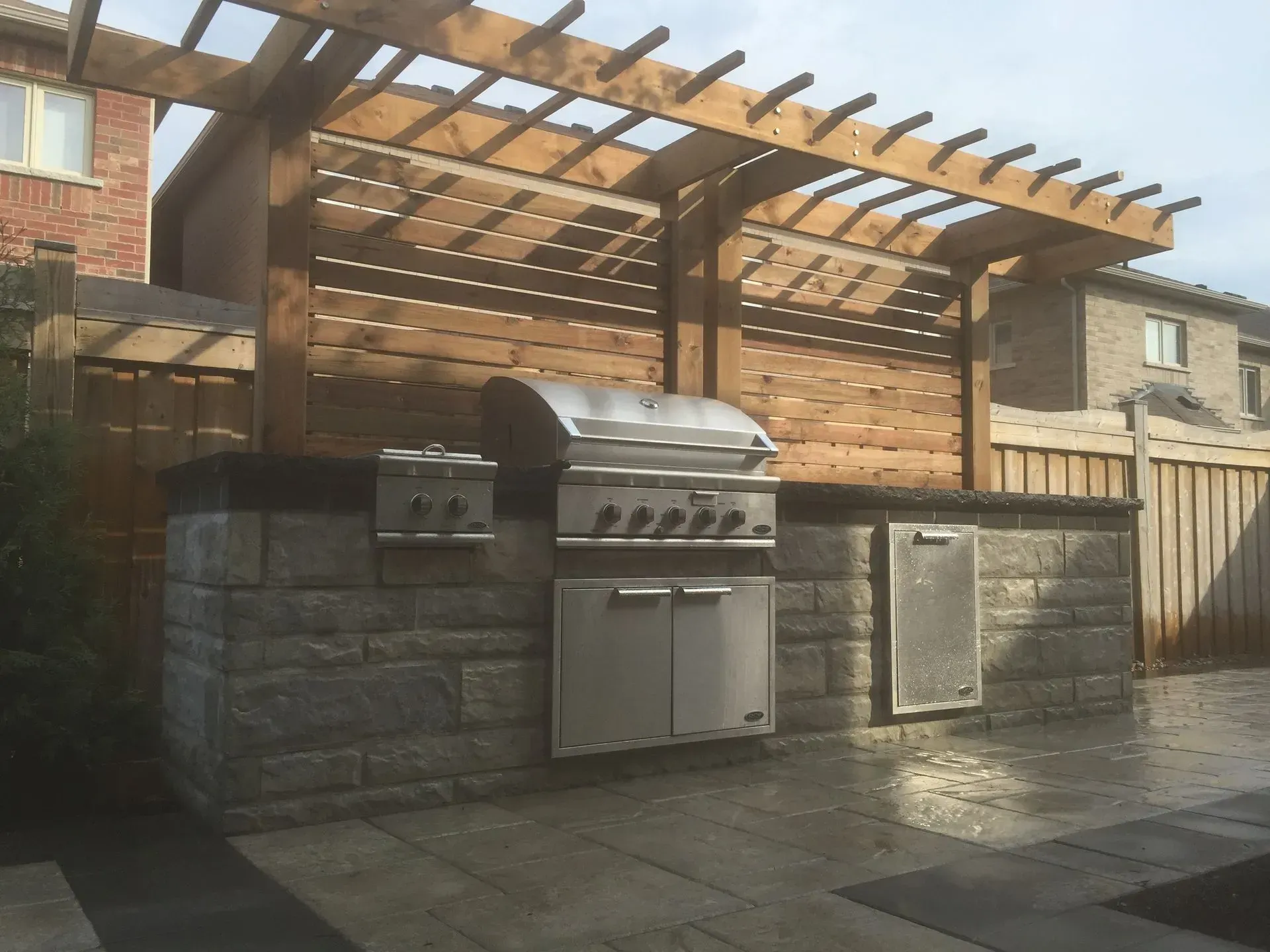 outdoor fireplace, fireplace installation