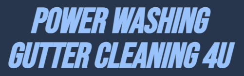 A blue sign that says power washing cutter cleaning 4u