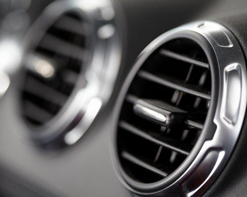 Fans in a modern sports car