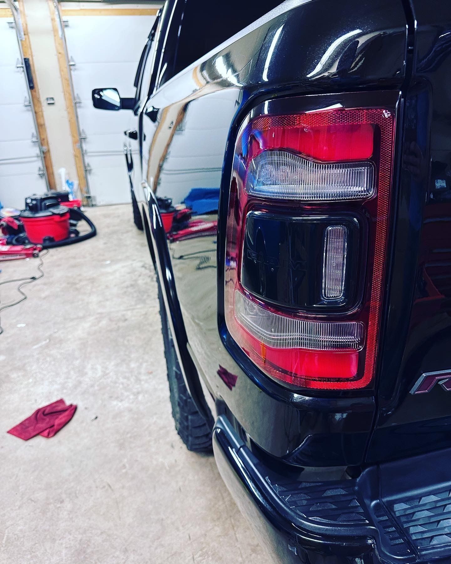 Polished Truck Tail Light After Paint Correction Service | Nichols Auto Repair