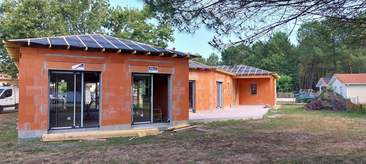 Maison neuve en cours de chantier