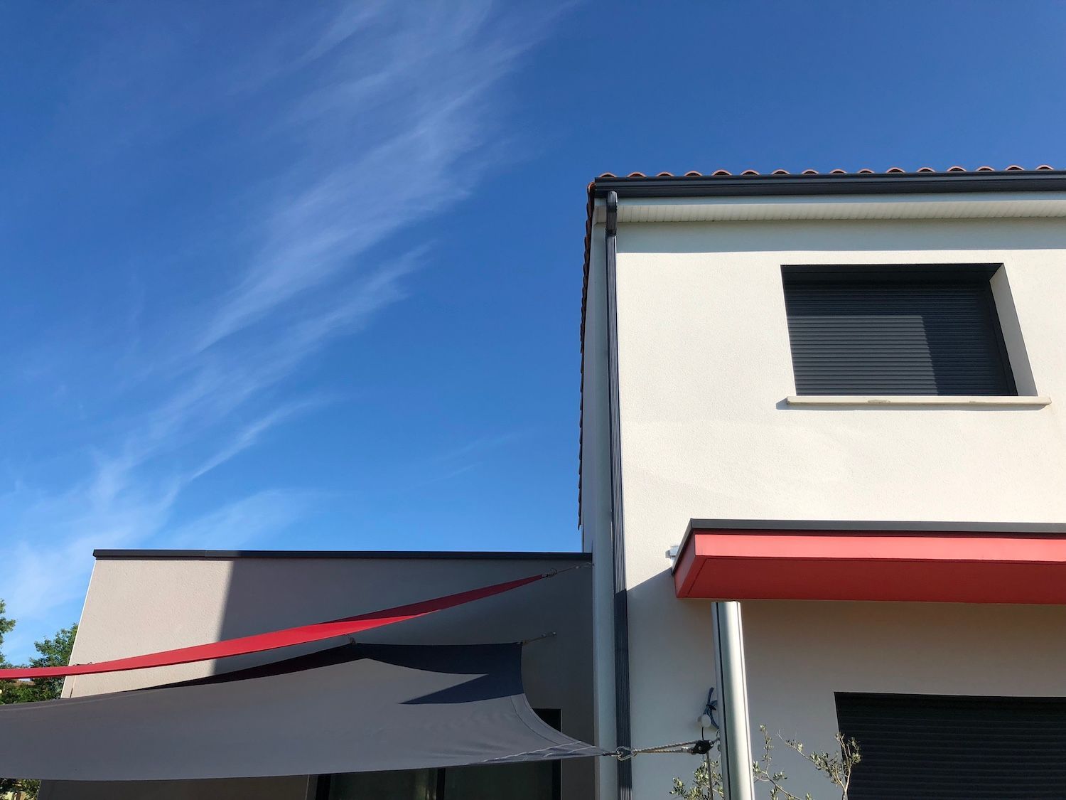 Voile d'iombrage sur maison neuve Bouguenais