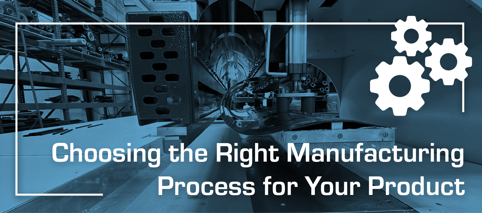 Machine in a manufacturing plant with the text 