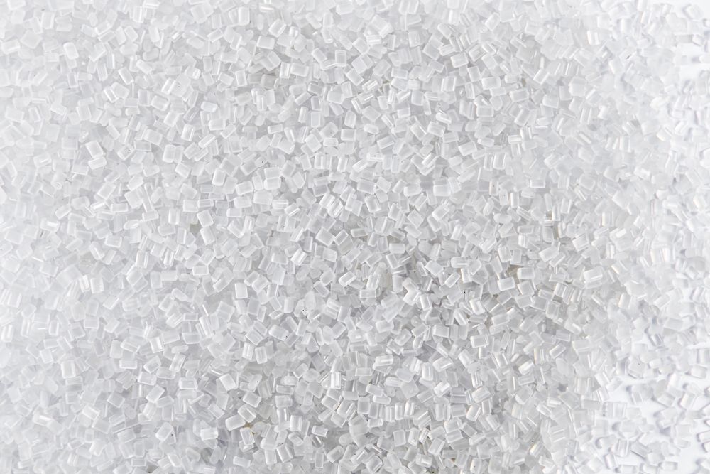 Polypropylene granule close-up