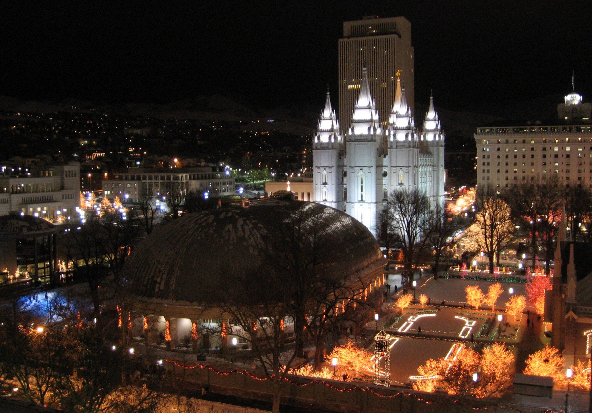 View of Salt Lake City and Temple