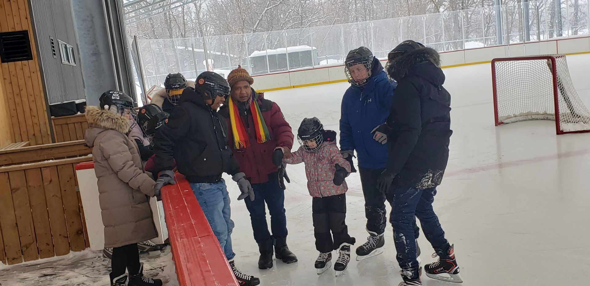 Welcome Place - Camp Manitou Group Visit- Learning to Skate