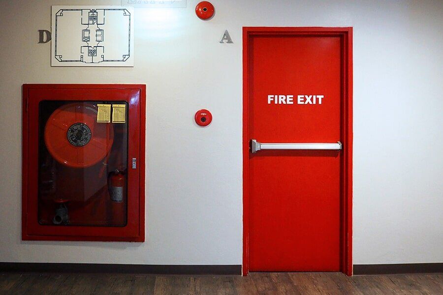 Fire Exit Door — East-West Fire Services In Garbutt, QLD
