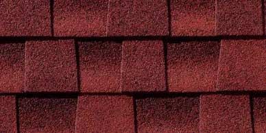 Red roof shingles.