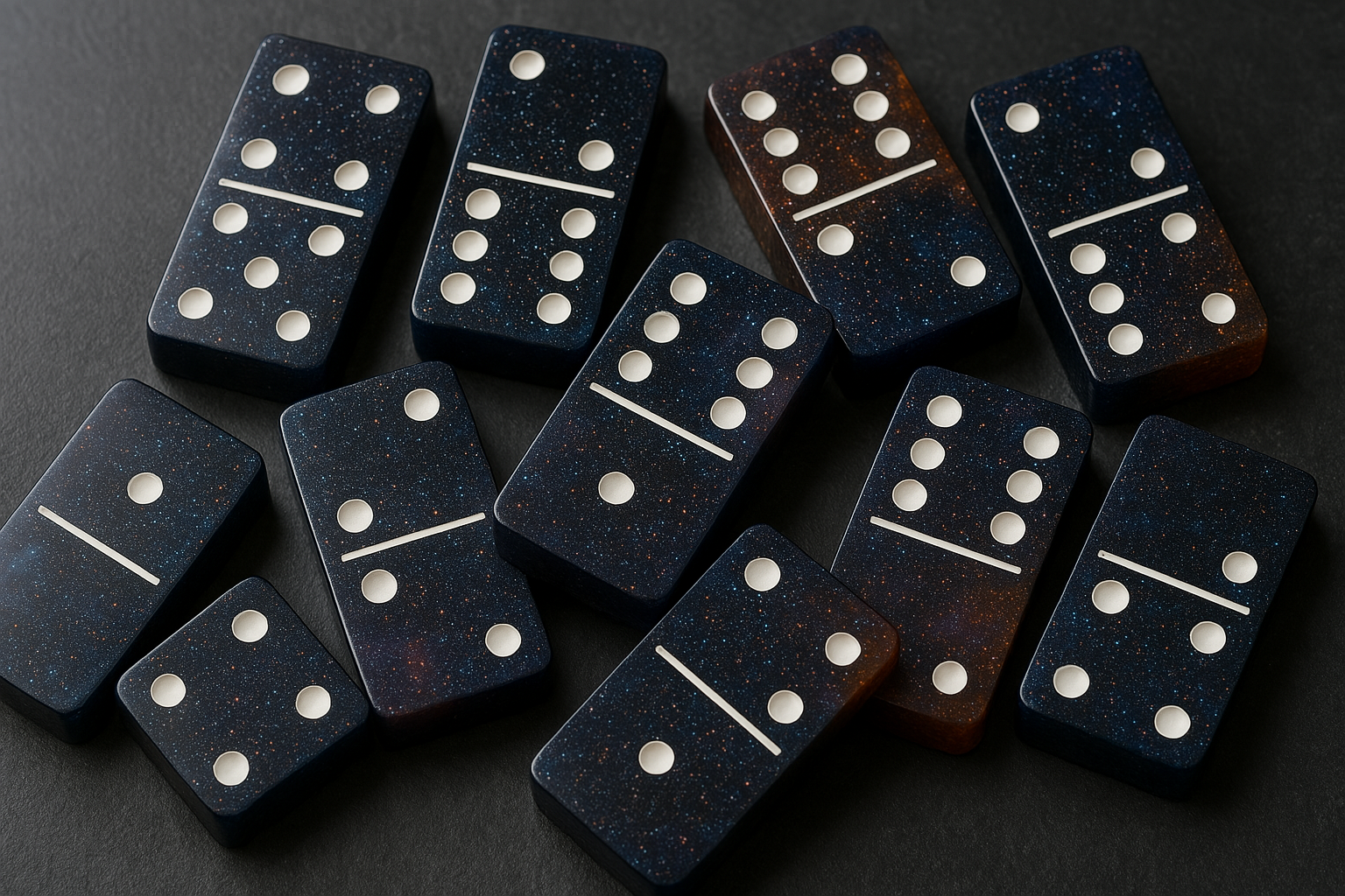 A set of galaxy dominoes