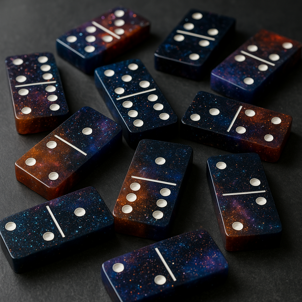 A set of galaxy dominoes