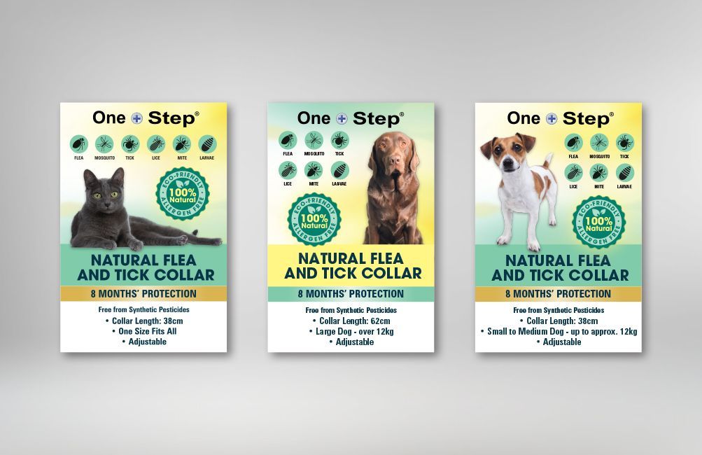 One Step Flea Label Designs