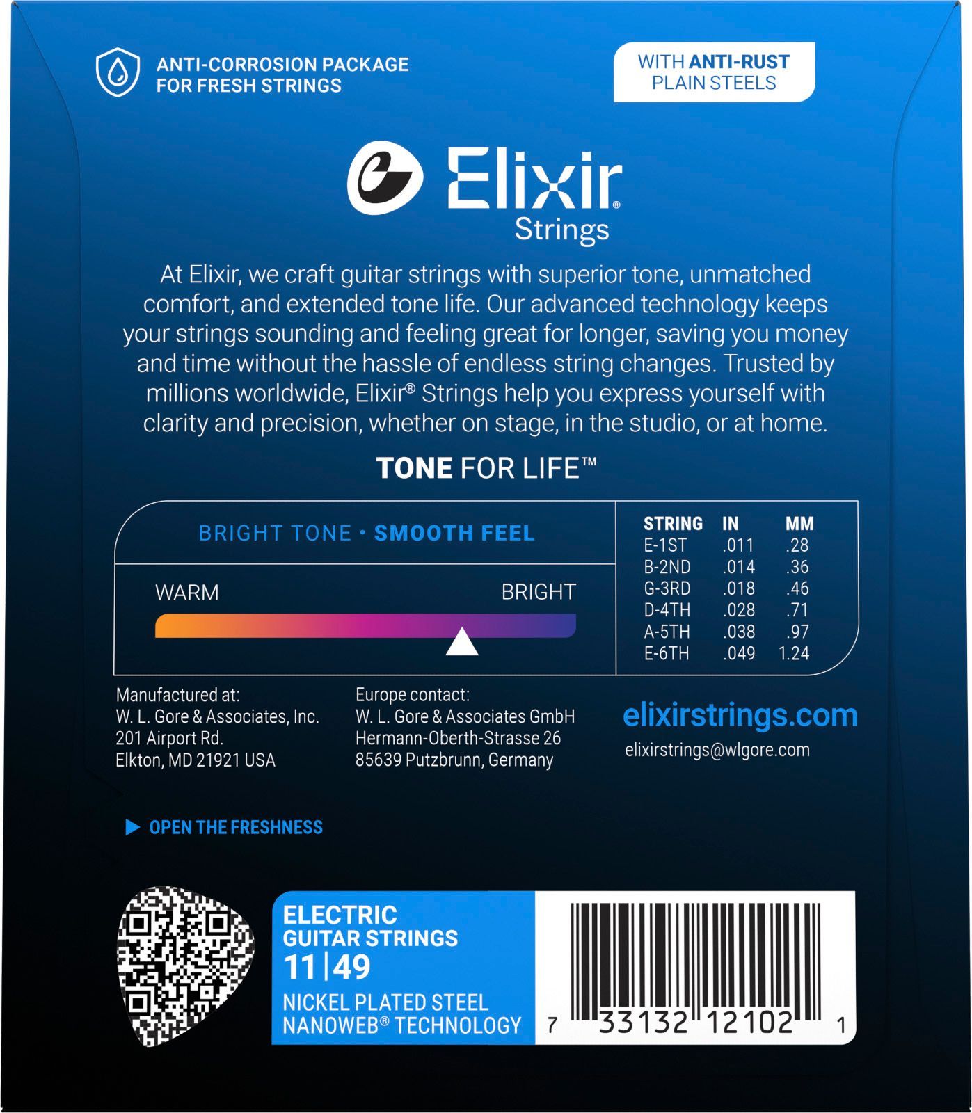 Elixir CEL12102 Nanoweb Set - Light 10-46