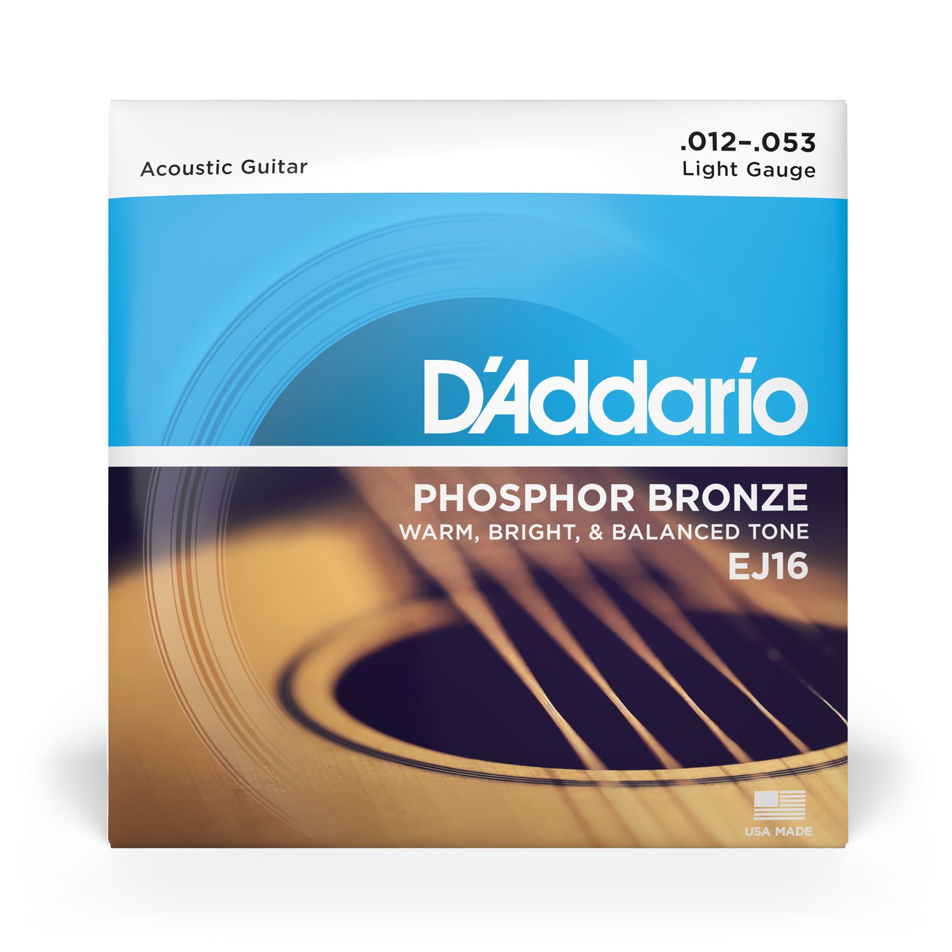 D'Addario EJ16 12-53 Light, Phosphor Bronze Akoestische Gitaar Snaren