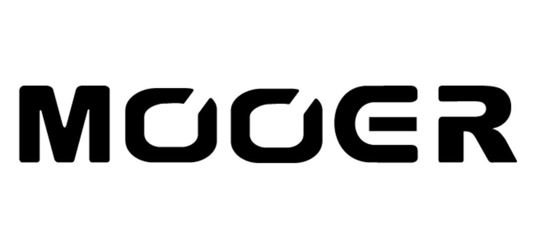 Een zwart-wit logo voor mooer op een witte achtergrond.