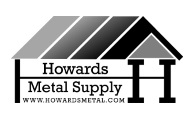 A black and white logo for howards metal supply