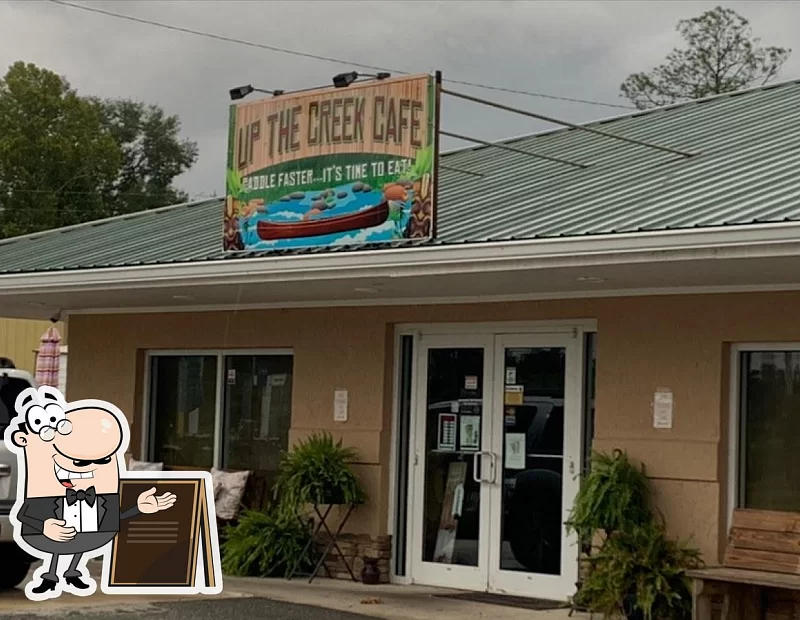 A picture of the outside of up the creek cafe