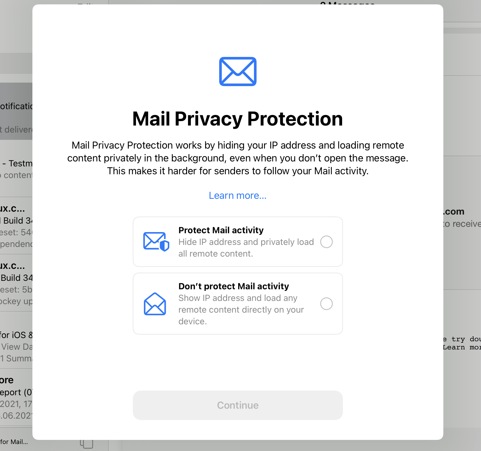 Mail Privacy Protection screenshot