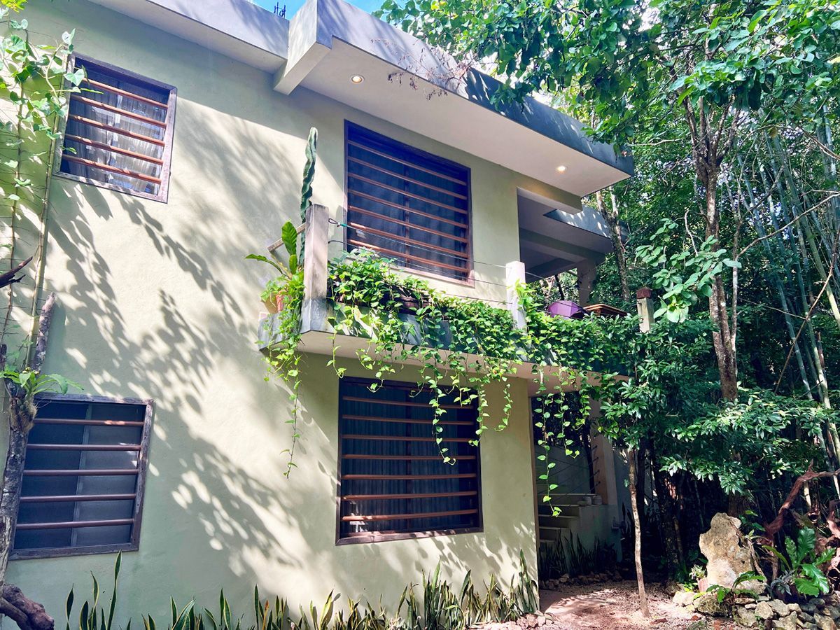 A hotel building with a lot of windows is surrounded by trees