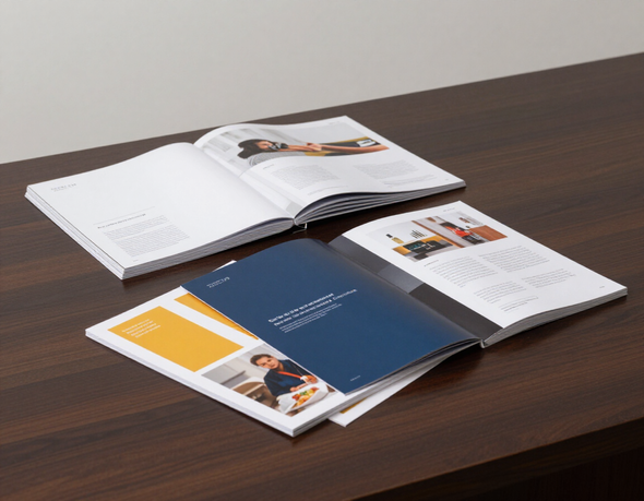 Muestras de impresión comercial y publicitaria