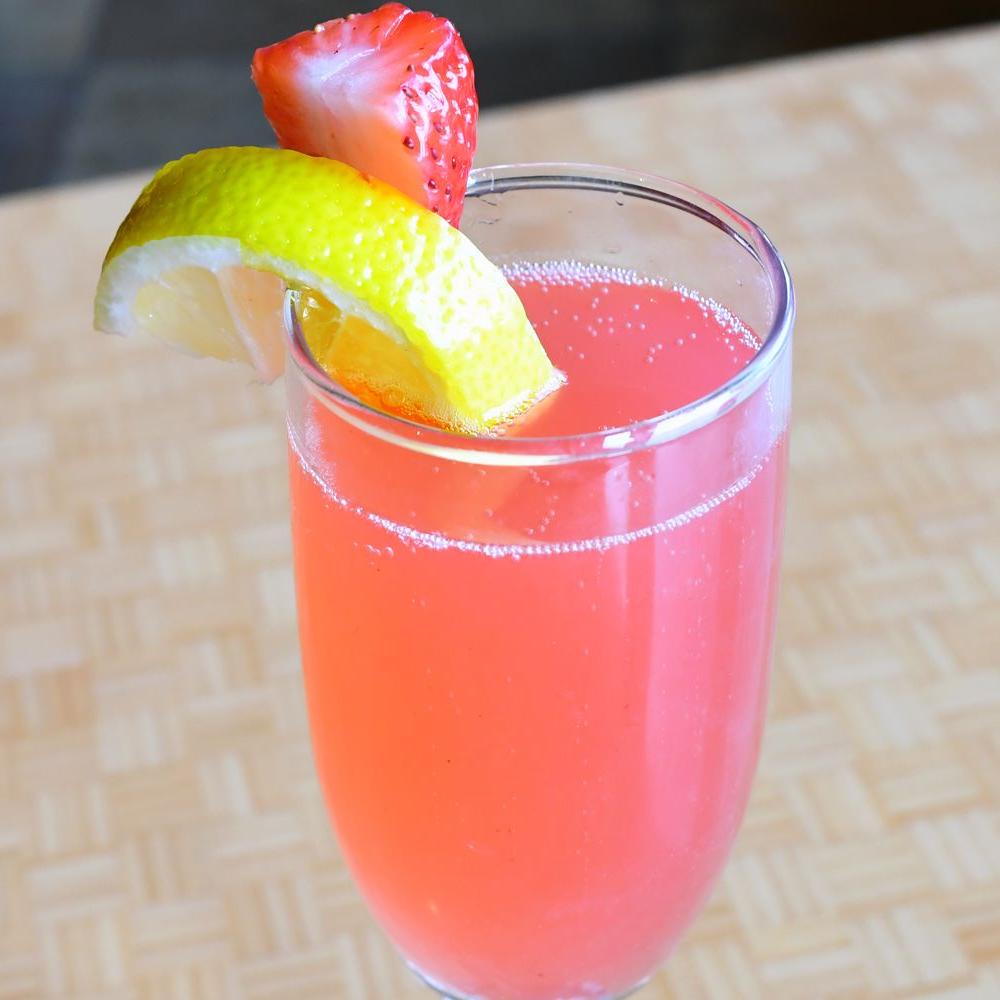 Cherry Berry Bellini, spring drink special at desaki Restaurant in Swiftwater, PA