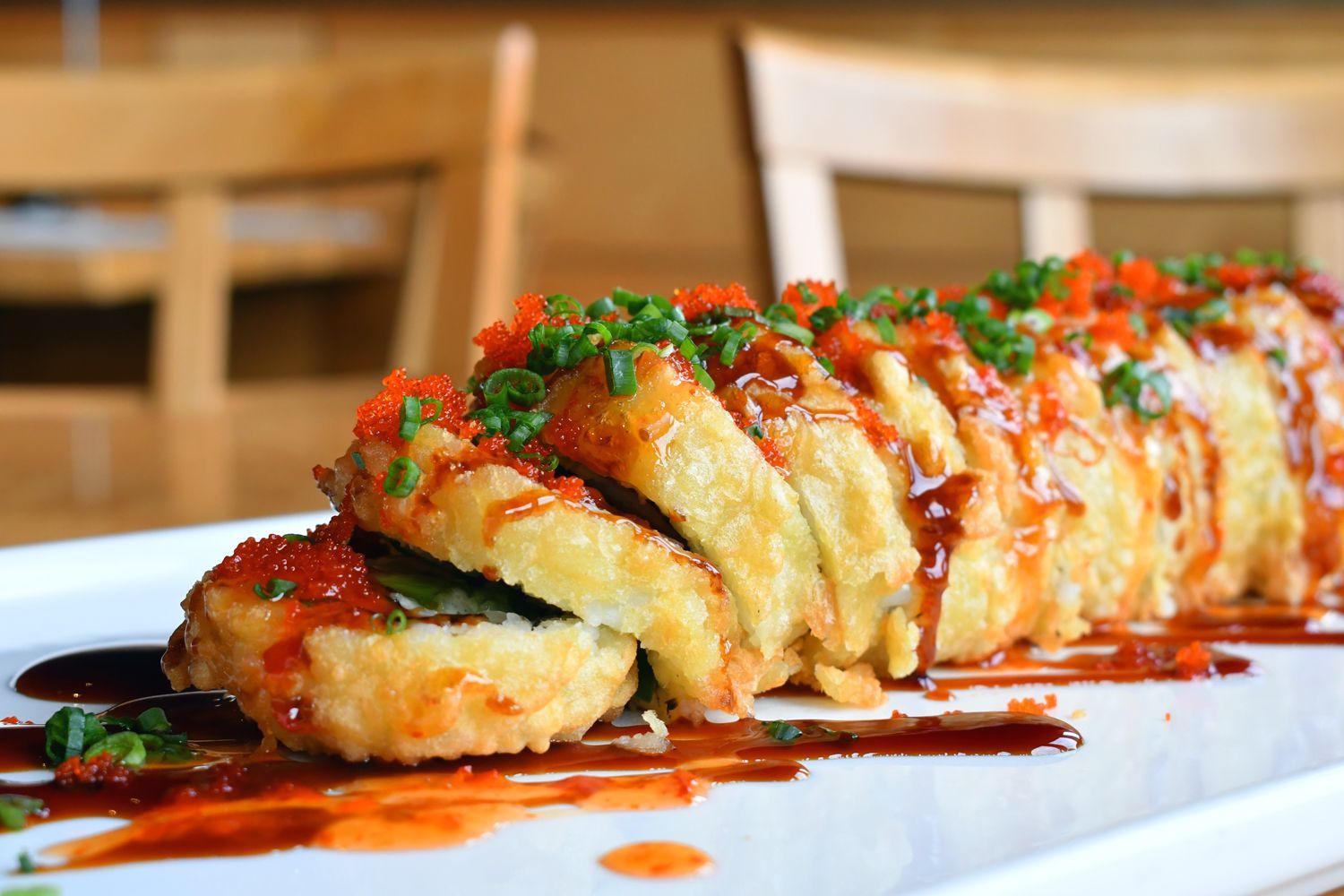 Current seasonal sushi special at desaki Restaurant