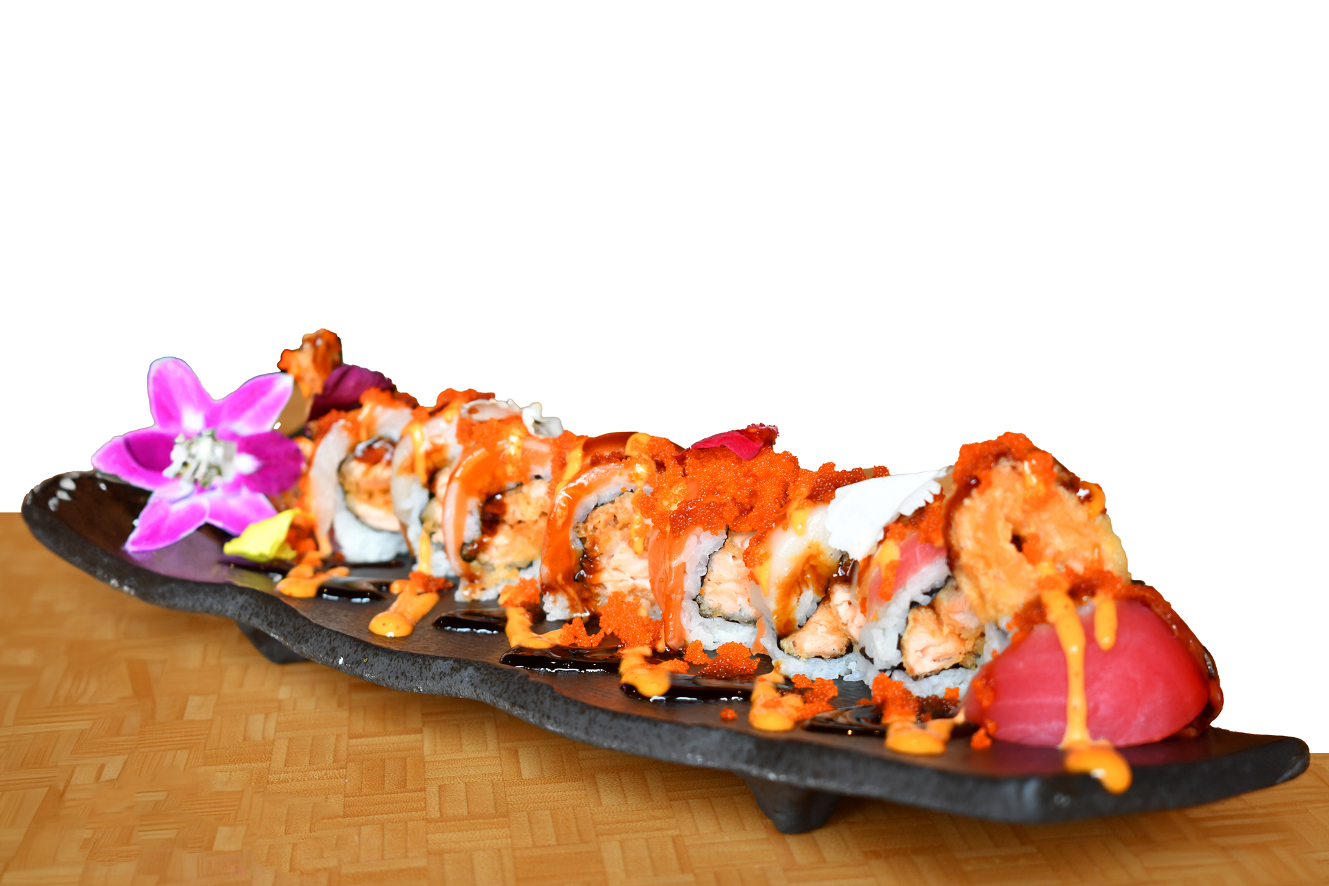 High Roller sushi roll at desaki Restaurant