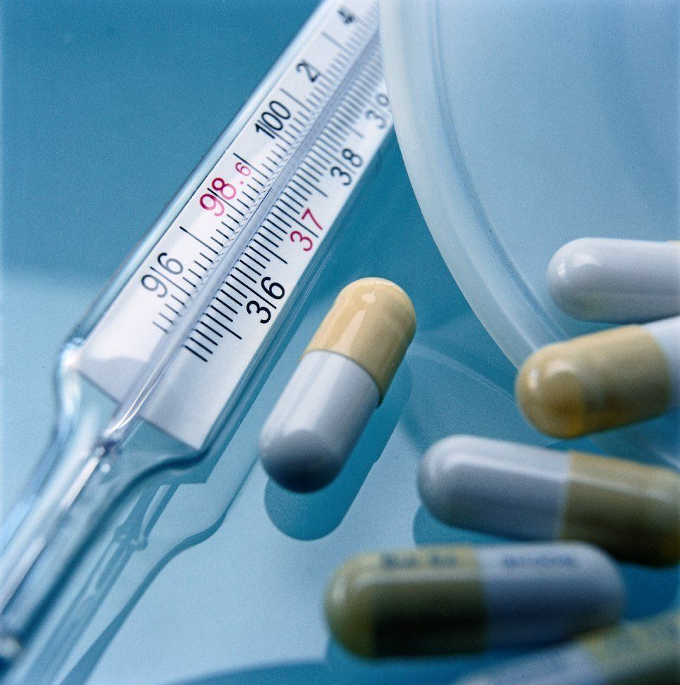 Termometro e medicinali