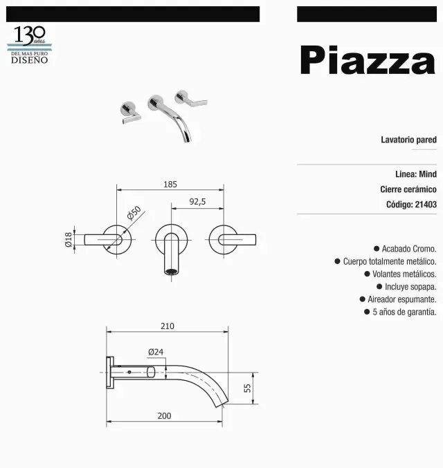 Lavatorio pared piazza mind