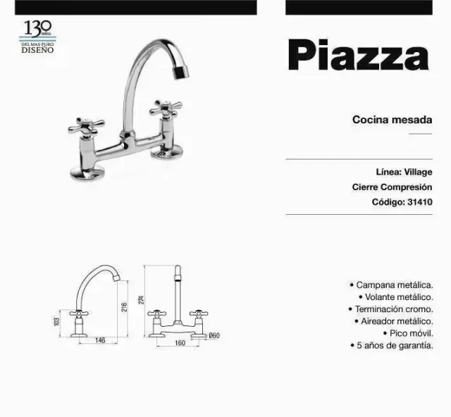 Cocina mesada piazza Village