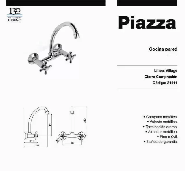 Cocina pared piazza Village