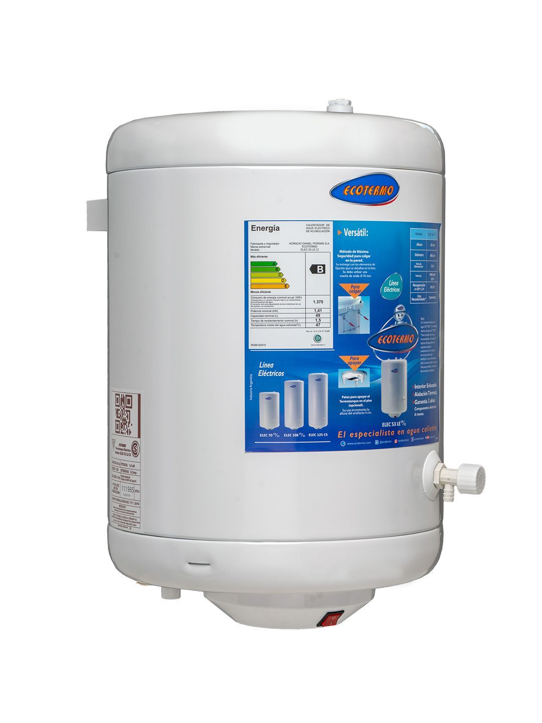 Termotanque Eléctrico ELEC 53 C/INF