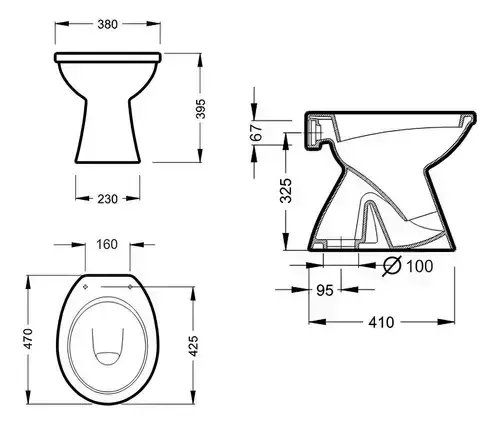 Inodoro Corto Italiana