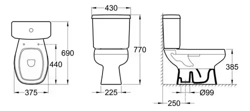 Inodoro Largo Monaco