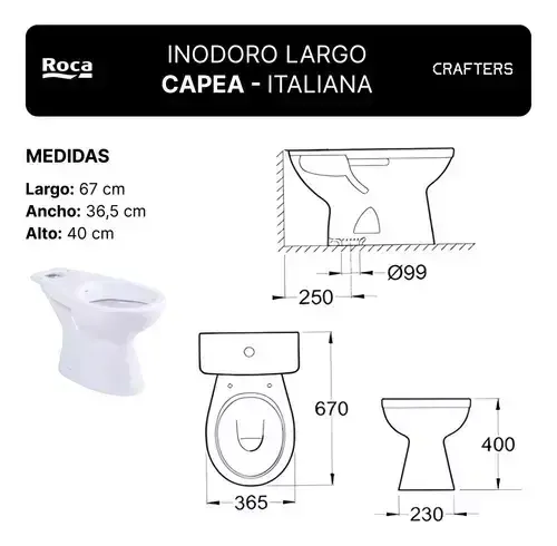 Inodoro Largo Italiana