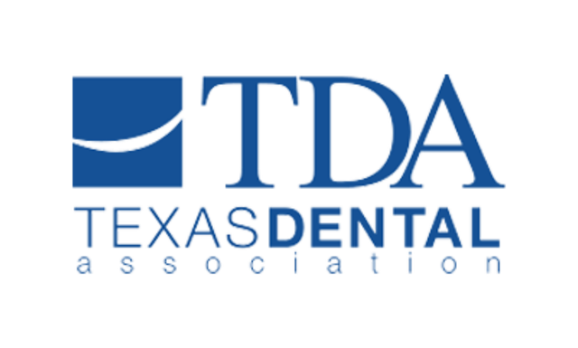 Blue Texas Dental Association logo. The letters “TDA” are prominent.