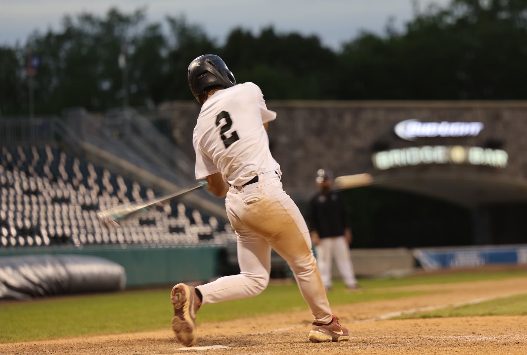 A baseball player - Bret Hole- with the number 2 on his shirt. @bretbaseball Outfield, shortstop, Left Handed Batter