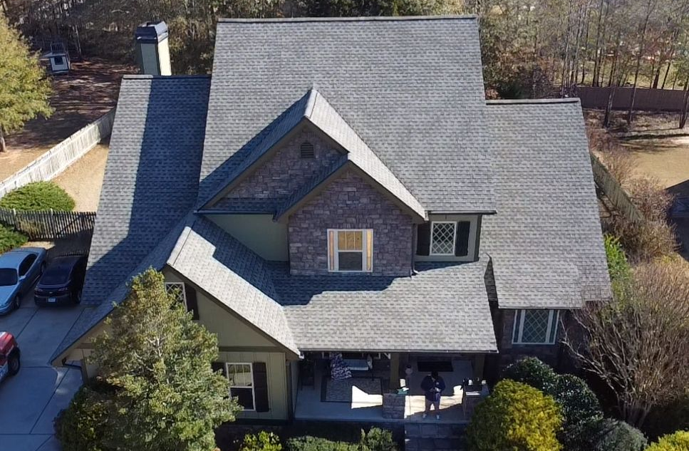 Roof on big house