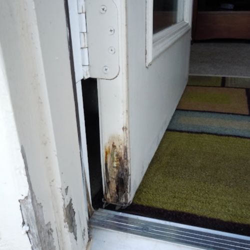 rotted door frame