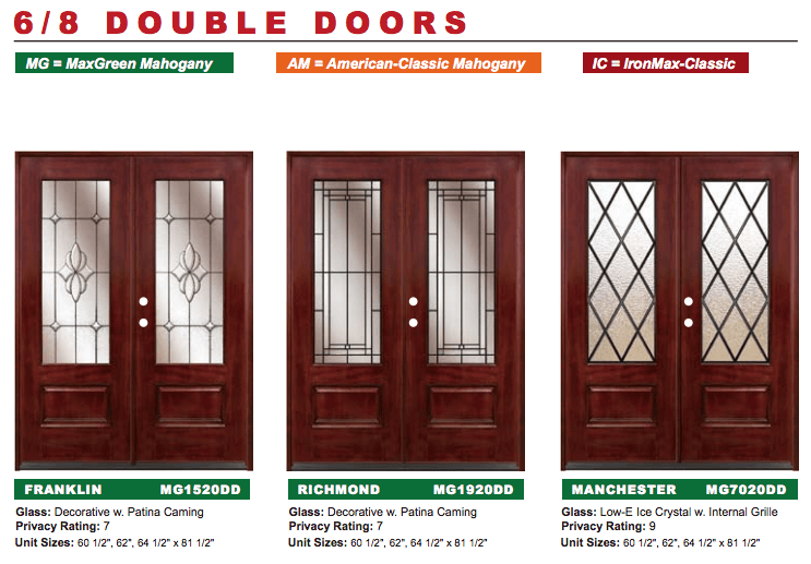 6/8 Double Doors