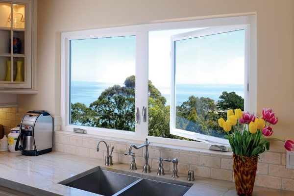 casement window in kitchen