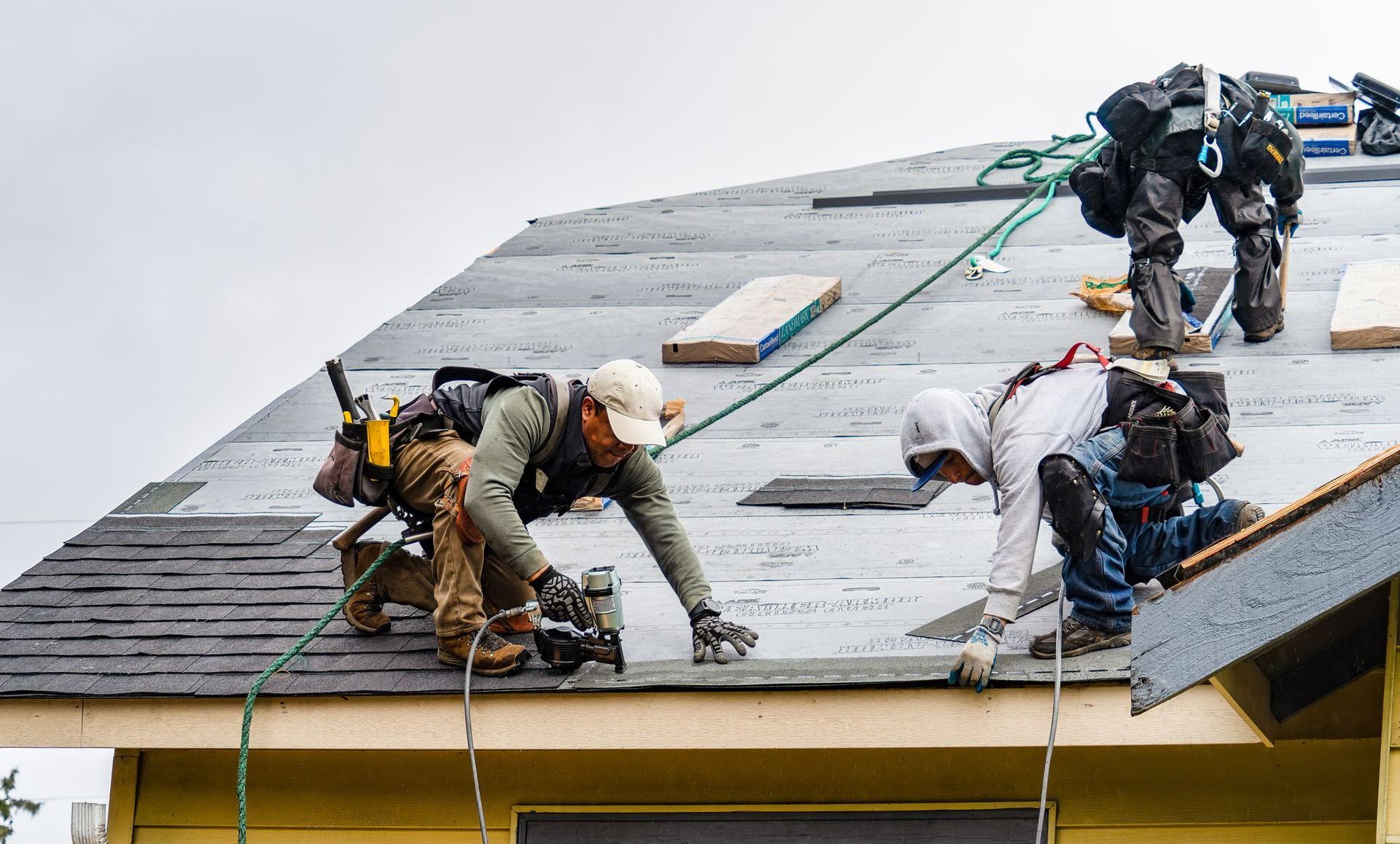 Contractors working