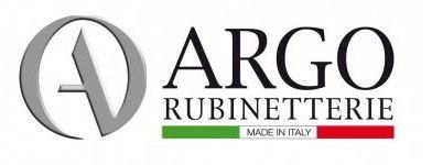 Il logo argo rubinetterie è made in italy.