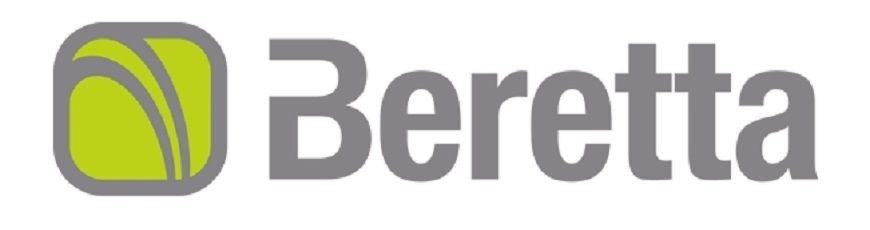 Un logo Beretta con un cerchio verde su sfondo bianco.