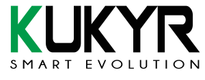 Il logo kukyr smart evolution è verde e nero su sfondo bianco.