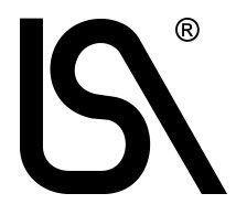 Un logo in bianco e nero per un'azienda chiamata isa.