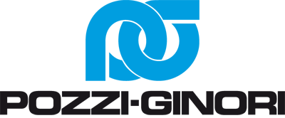 Un logo blu e nero per un'azienda chiamata Pozzi-Ginori