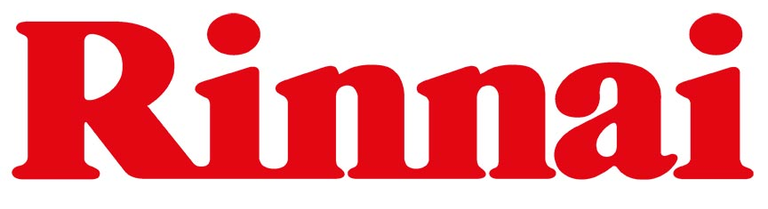 La parola rinnai è scritta in rosso su sfondo bianco.