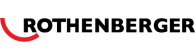 Un logo Rothenberger con un vortice rosso su sfondo bianco.