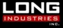 A logo for long industries inc. is shown on a black background.